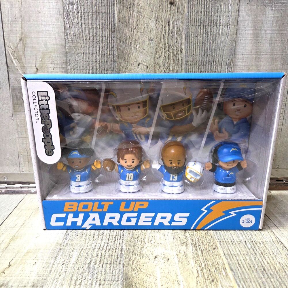 Fisher-Price Little People LA Chargers NFL Herbert, Allen, James, Coach SEALED